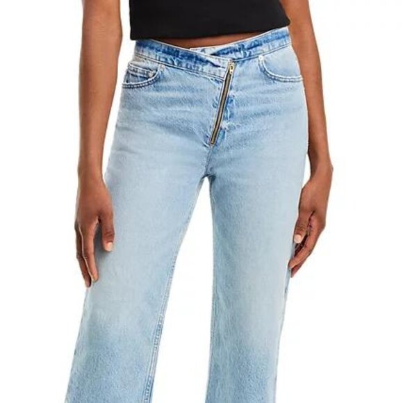 FRAME Le Jane High-Rise Angled-Waist Ankle Jeans – Rhode – Size 26 – NWT - Picture 2 of 5